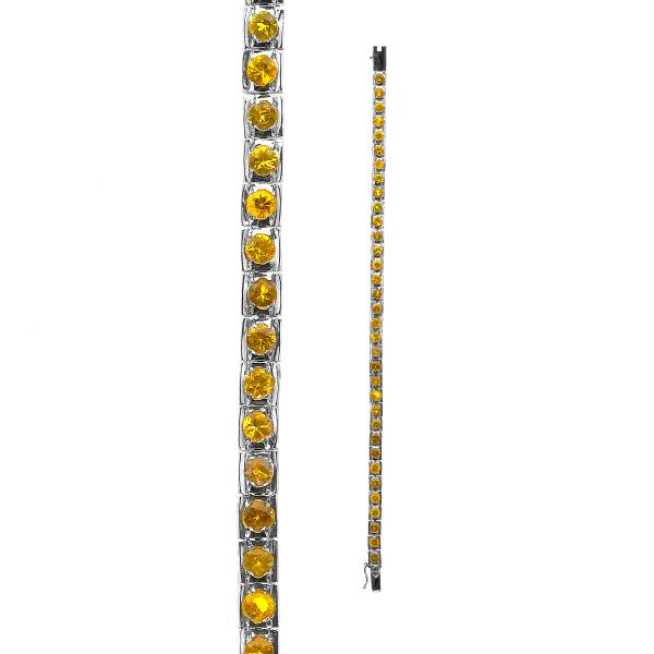 Silver citrine bangle Harmony